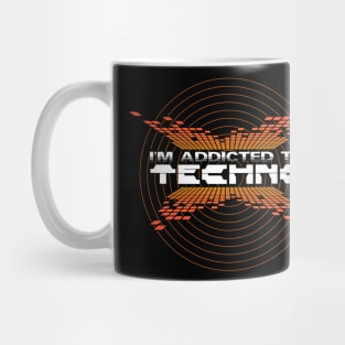 Addicted to Techno EDM Equalizer Music Mug